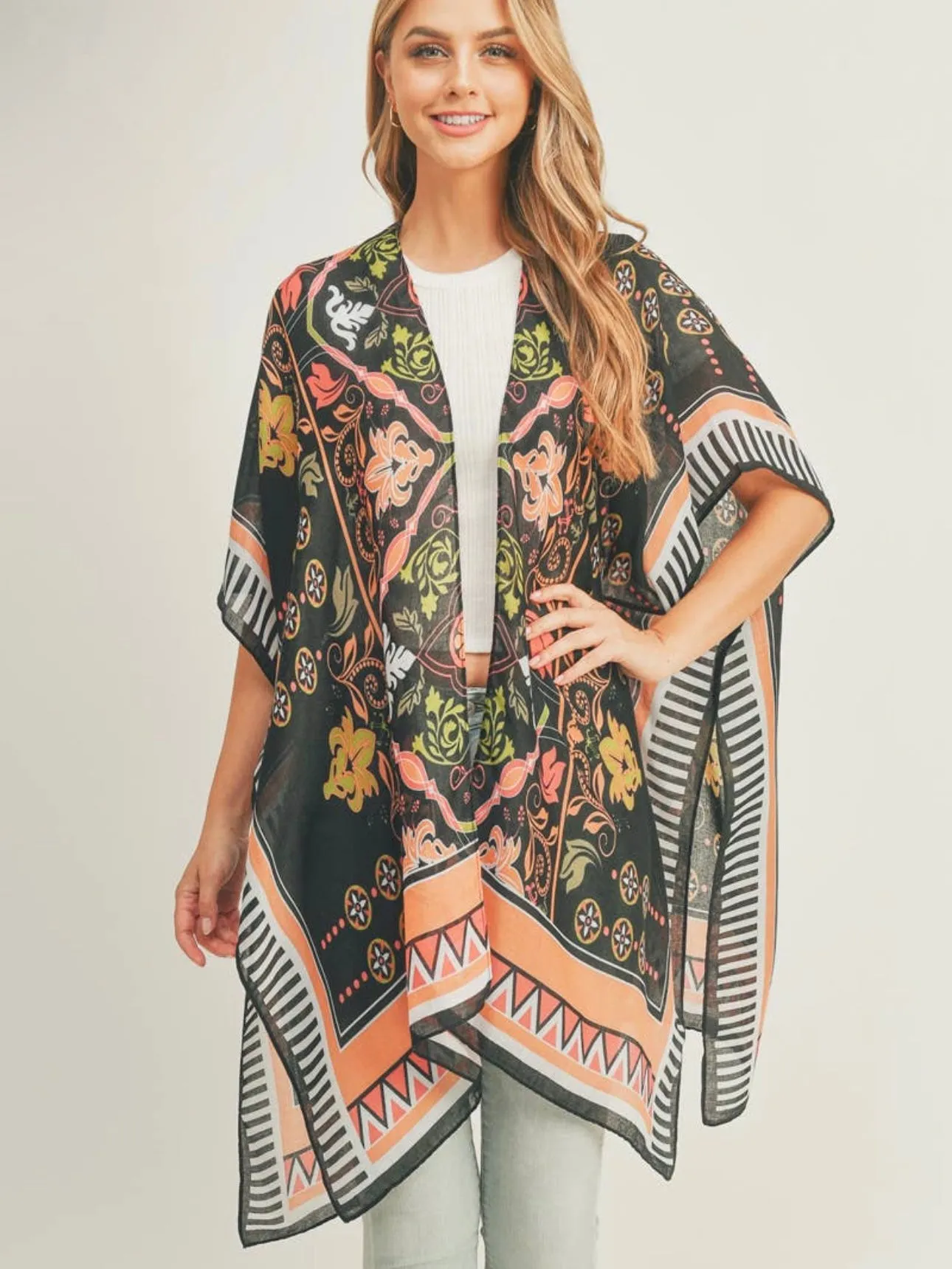 Brighten Up Kimono: Black