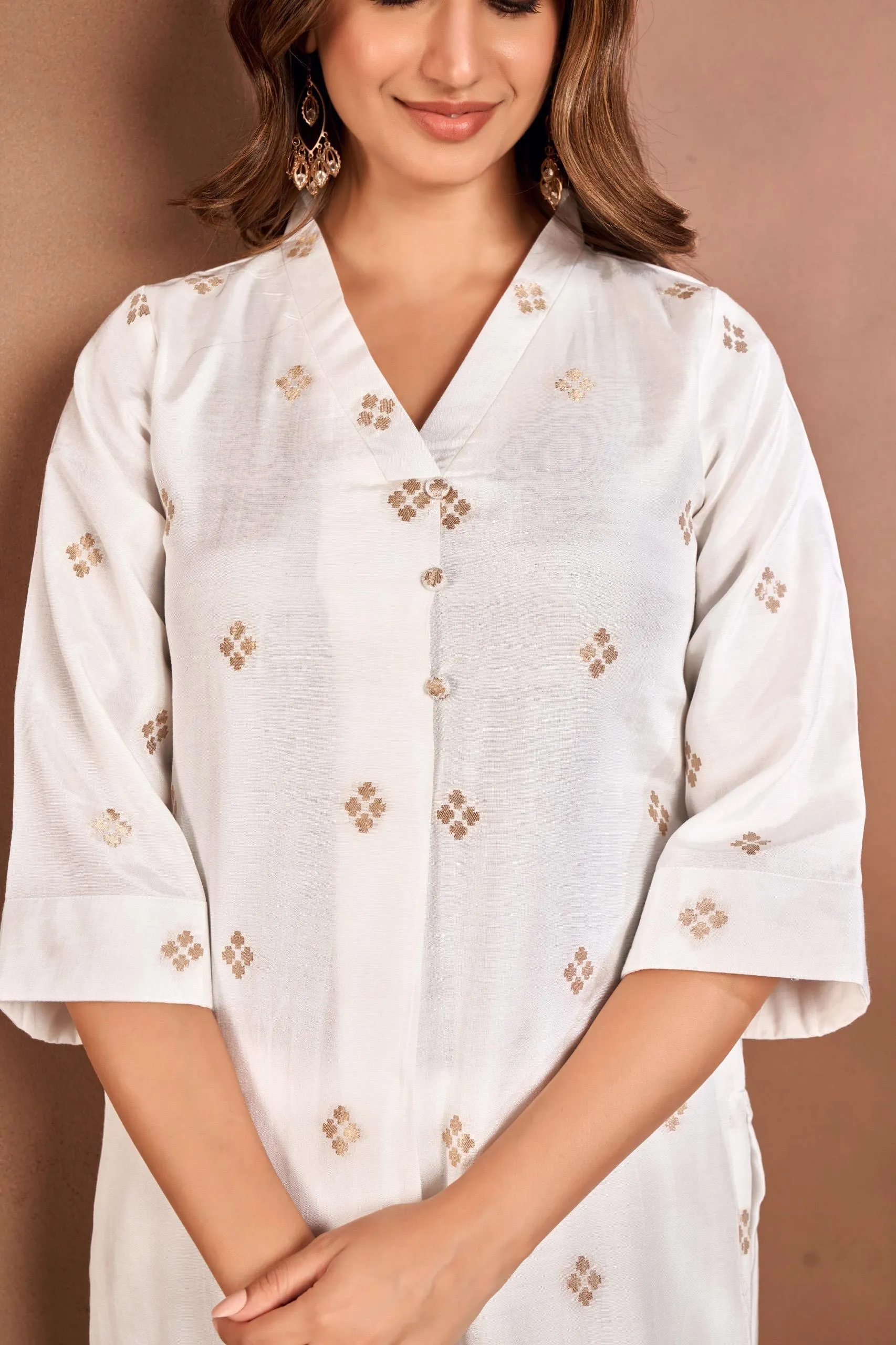 Brocade Munga Silk Kurta Set