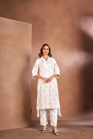 Brocade Munga Silk Kurta Set