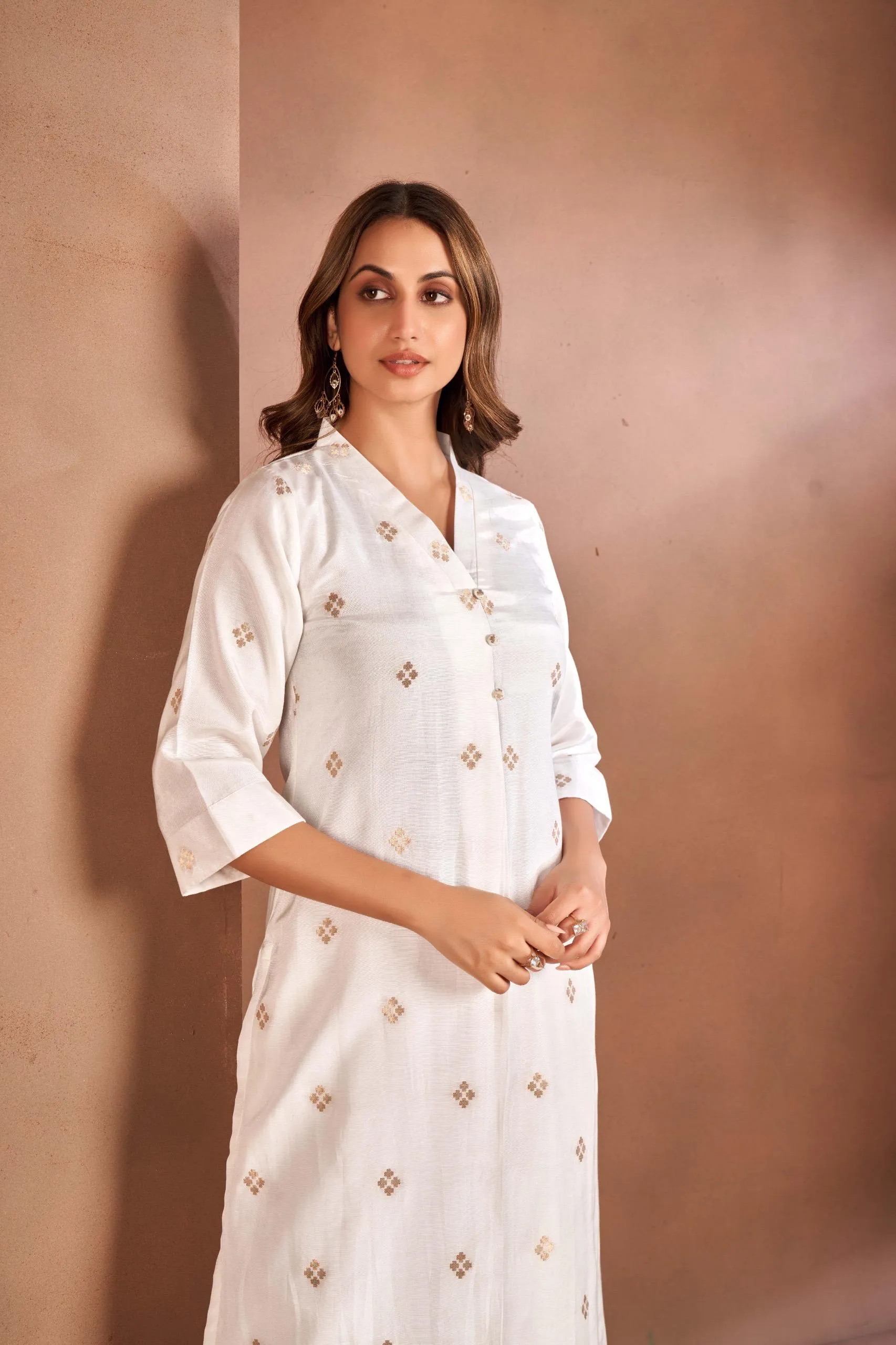 Brocade Munga Silk Kurta Set