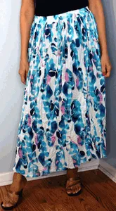 Broomstick Skirt ! Colorful Crinkle Rayon ! One Size, Fits Most !