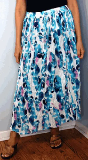 Broomstick Skirt ! Colorful Crinkle Rayon ! One Size, Fits Most !