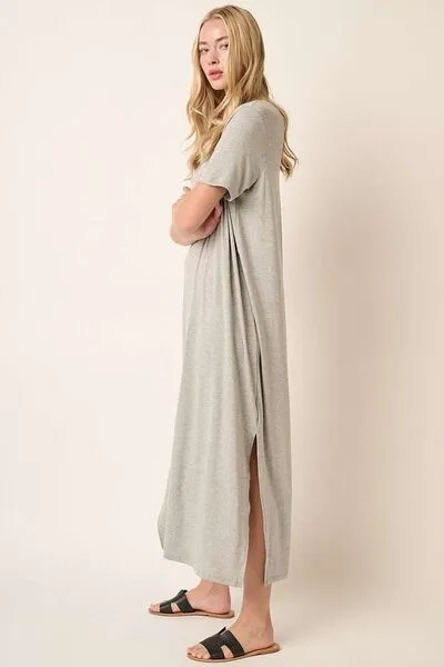 Button Waist Maxi Dress