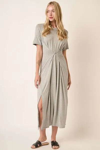 Button Waist Maxi Dress