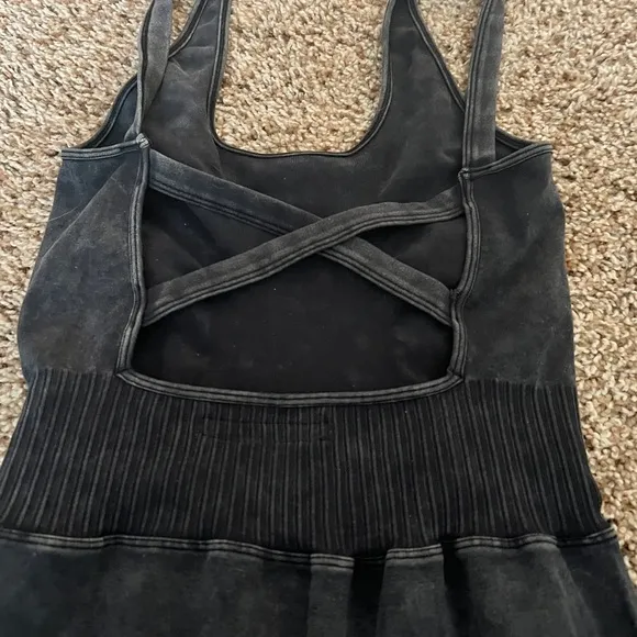 Casual Concept Washed Knit Athleisure Romper