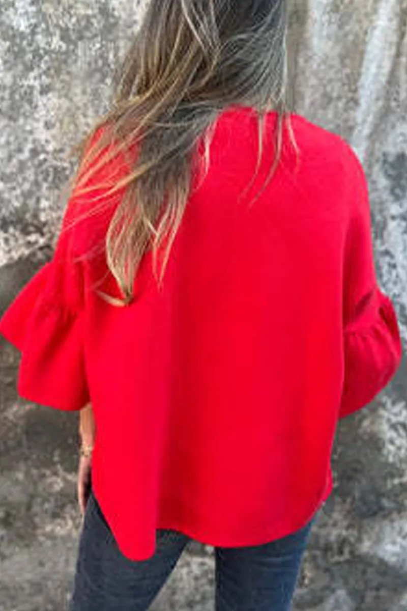 Casual Daily Solid Color Ruffle Outerwear(3 Colors)