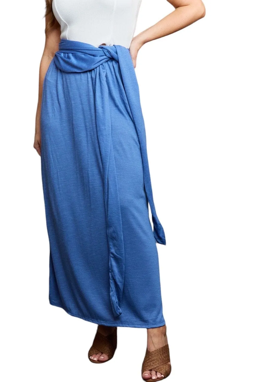Celestial Cobalt Criss Cross Maxi Dress