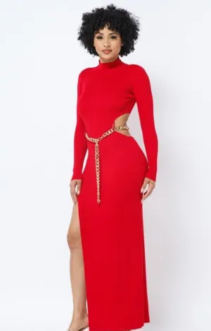 Chain Red Sexy Dress