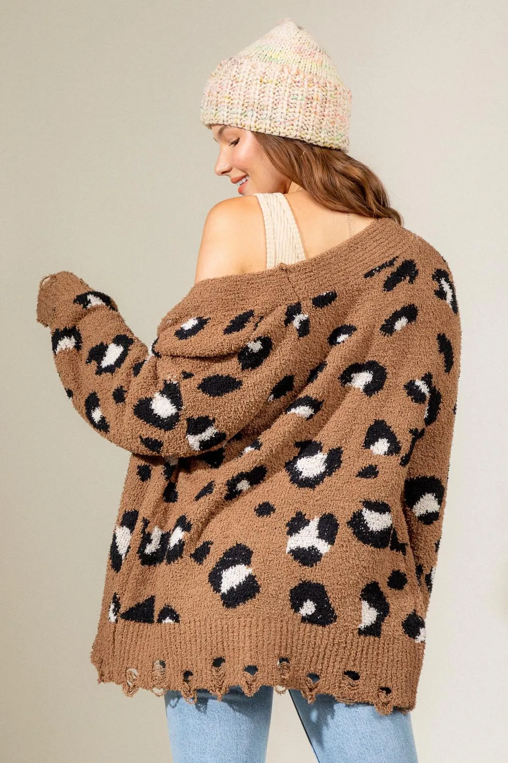 CHEETAH CÁRDIGAN BROWN