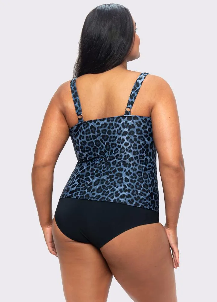 Chlorine Resistant Tankini - Blue Animal