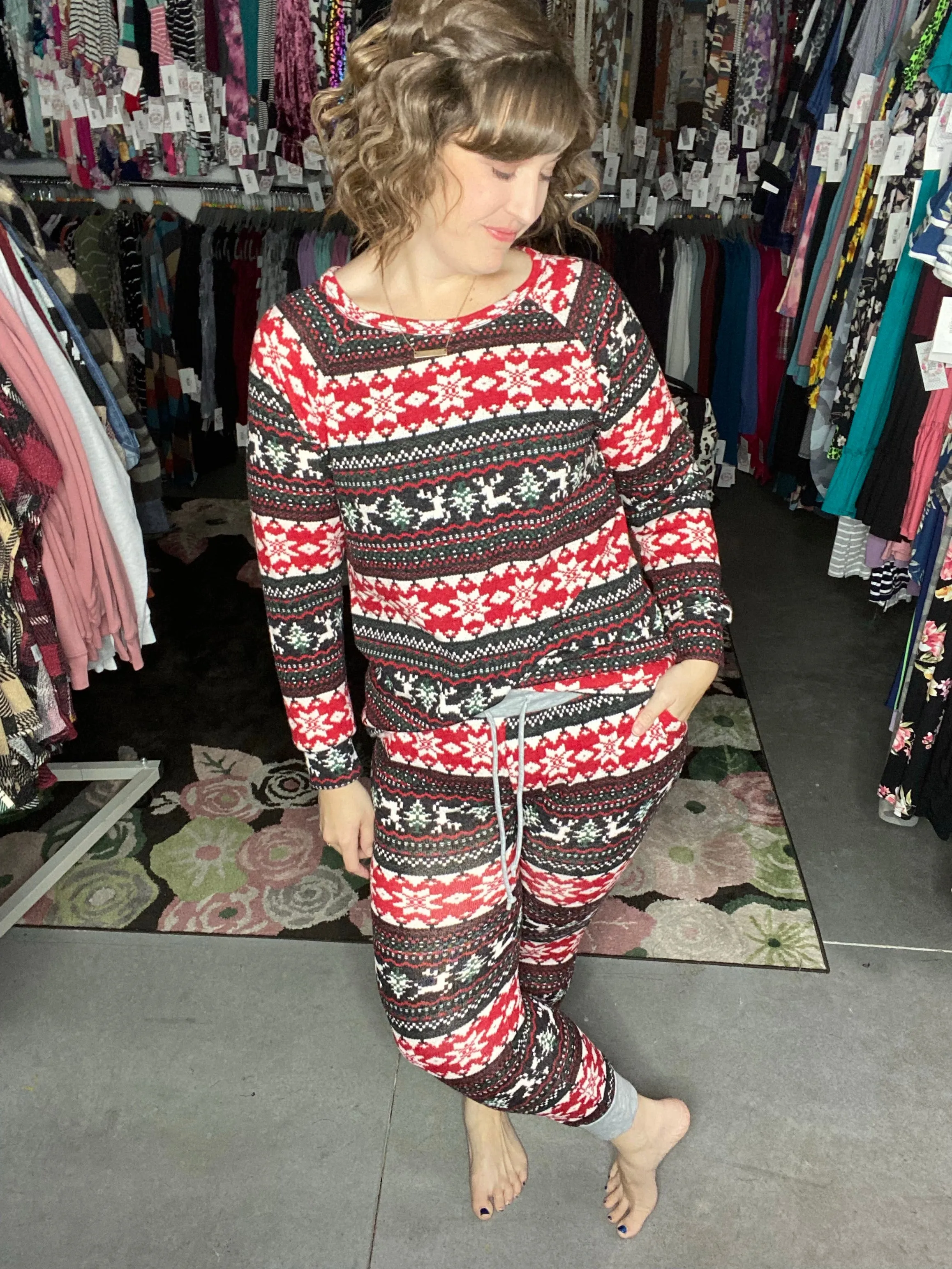 Christmas Reindeer Pajama Set