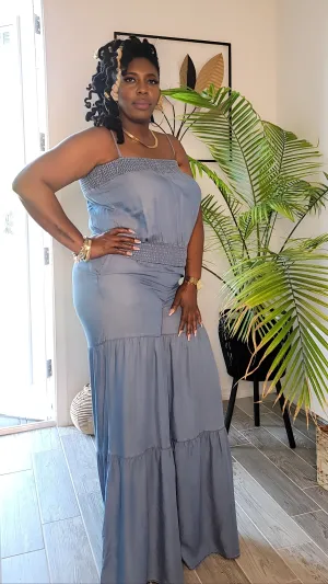 Classic Denim Palazzo Pants Jumpsuit