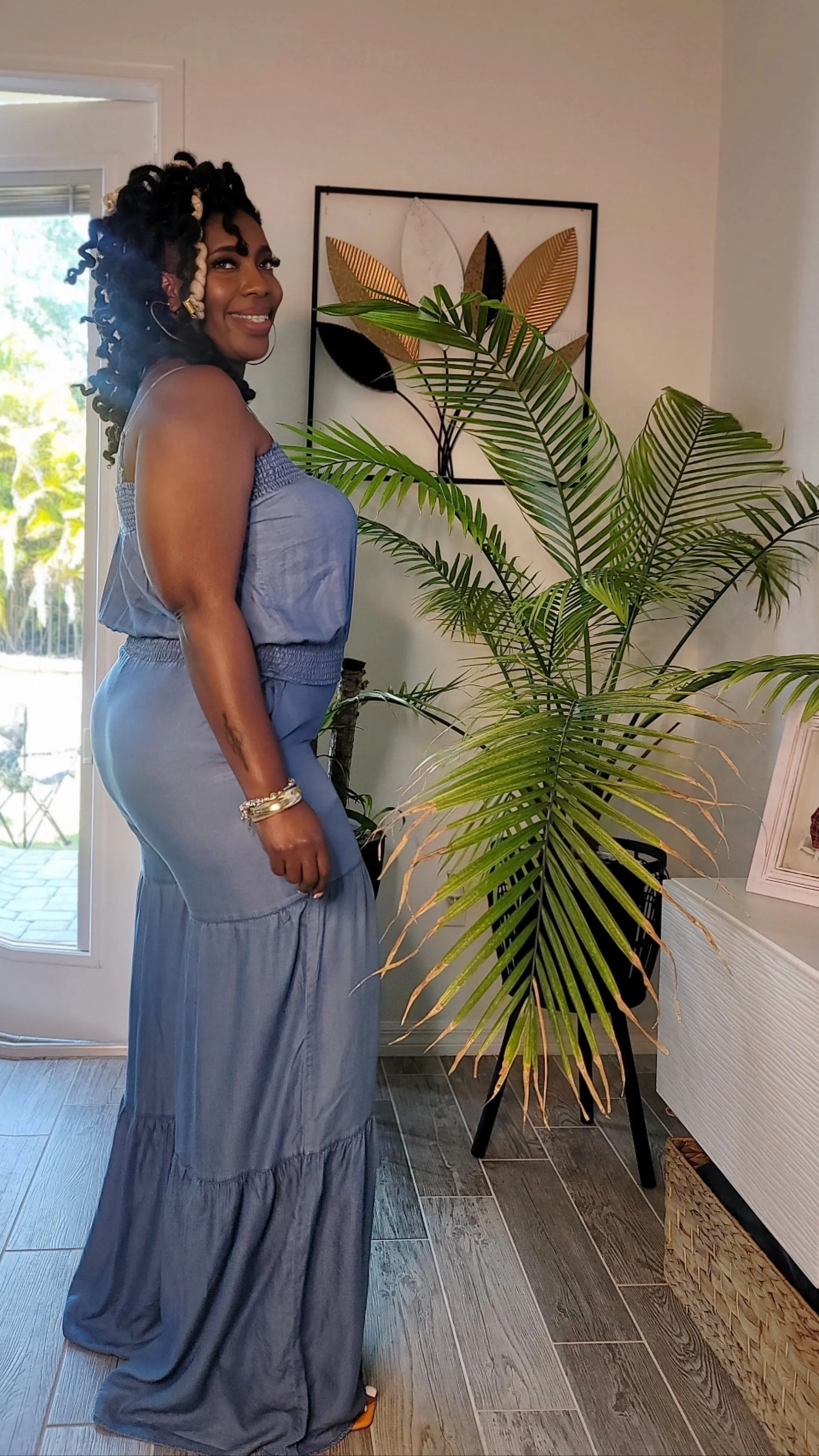 Classic Denim Palazzo Pants Jumpsuit