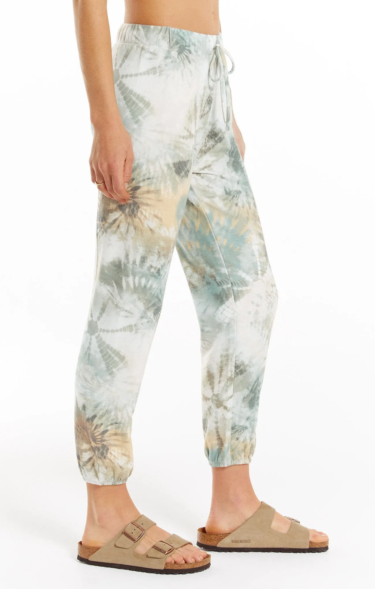 Clementine tie-dye pants in aqua stone