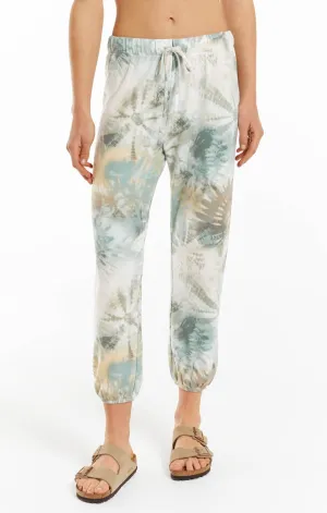 Clementine tie-dye pants in aqua stone