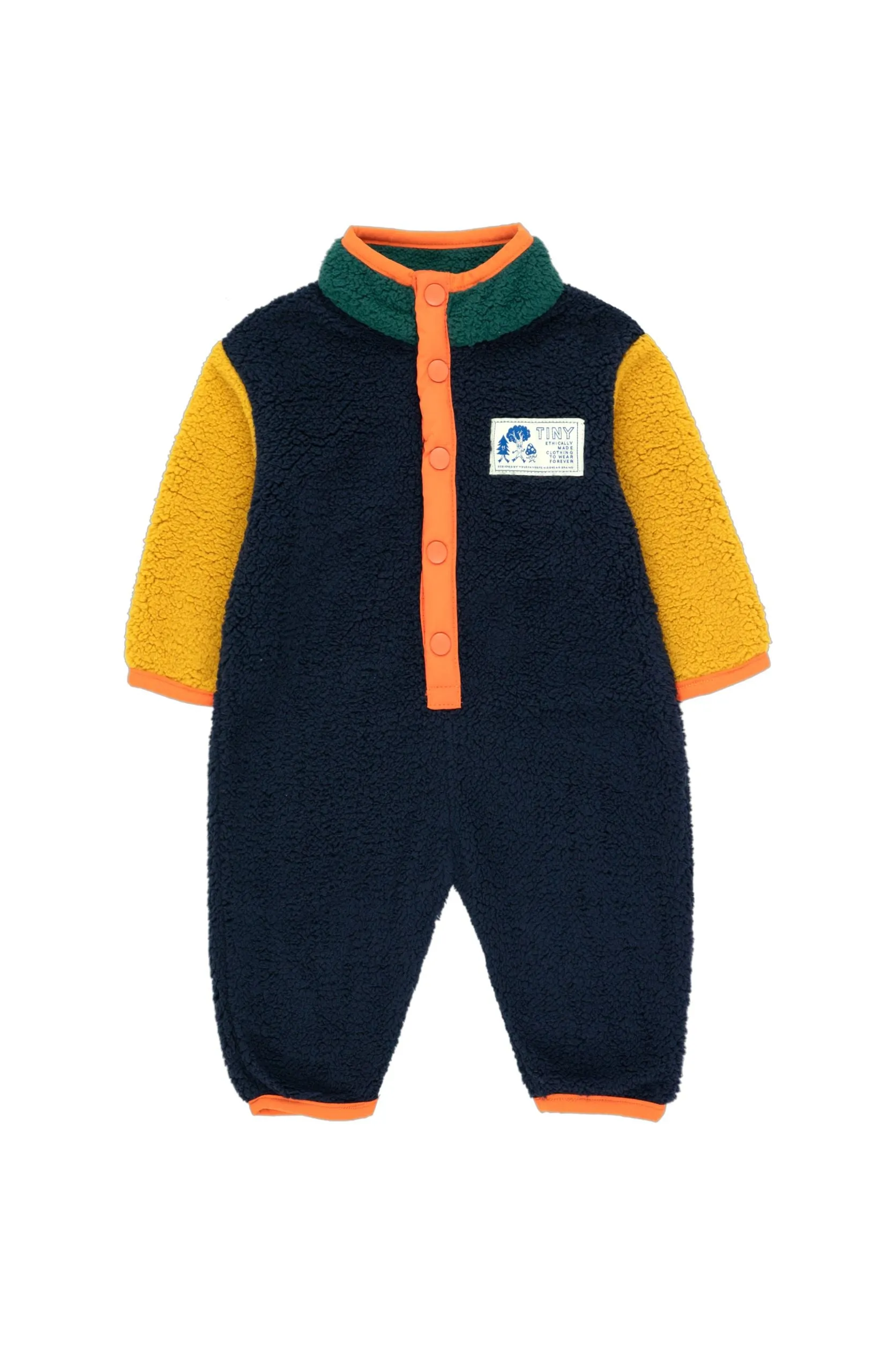 Colour Block Polar One-Piece - deep blue/honey