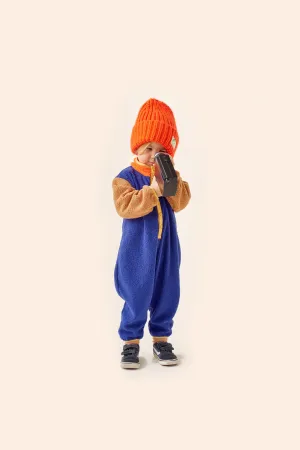 Colour Block Polar One-Piece - ultramarine/clay