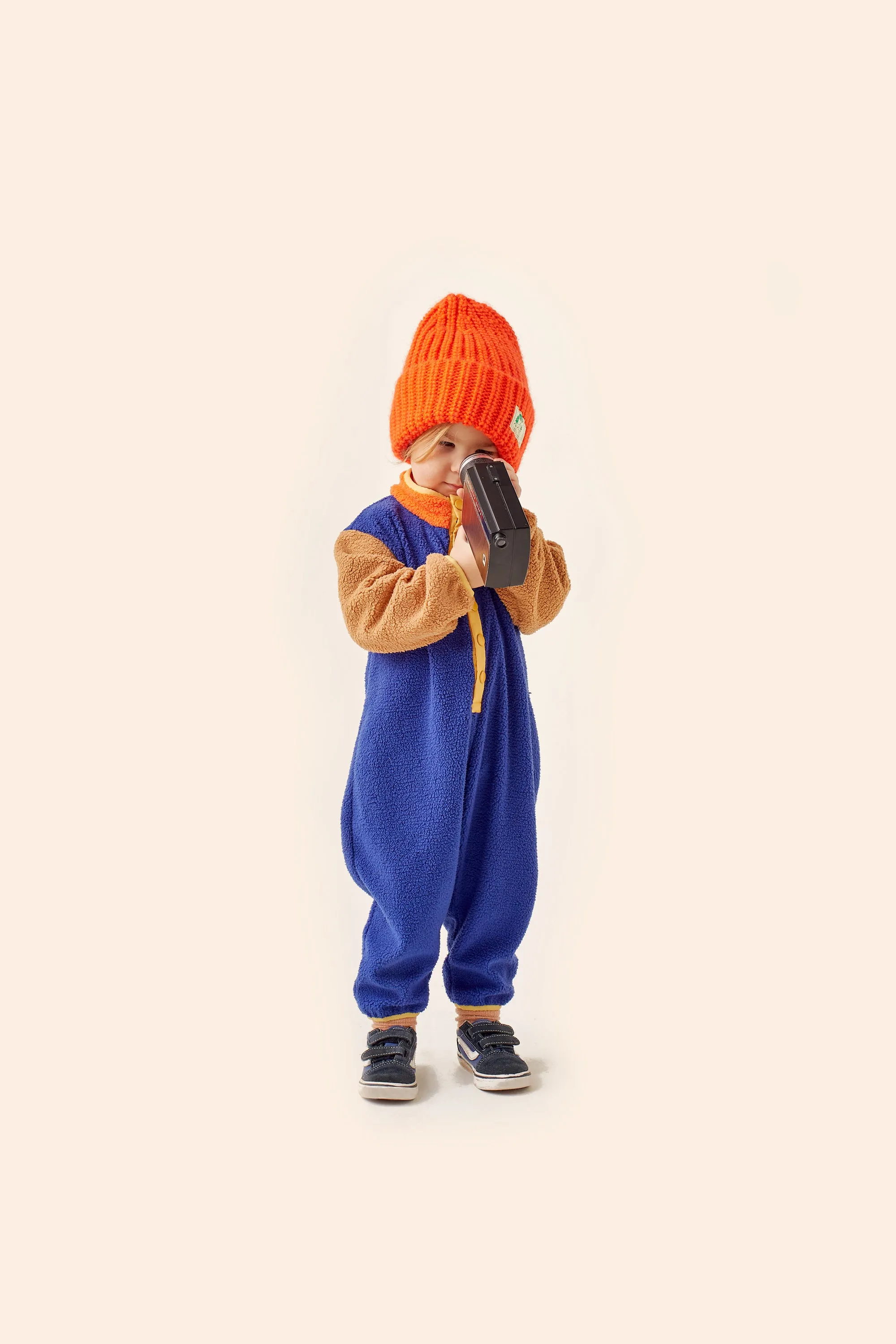 Colour Block Polar One-Piece - ultramarine/clay