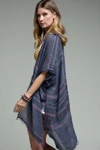 Cool Summer Nights Kimono in Deep Blue