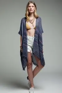 Cool Summer Nights Kimono in Deep Blue