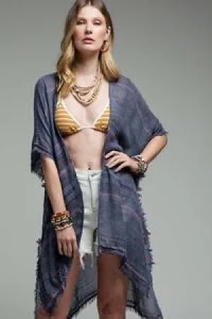 Cool Summer Nights Kimono in Deep Blue
