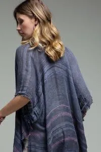 Cool Summer Nights Kimono in Deep Blue