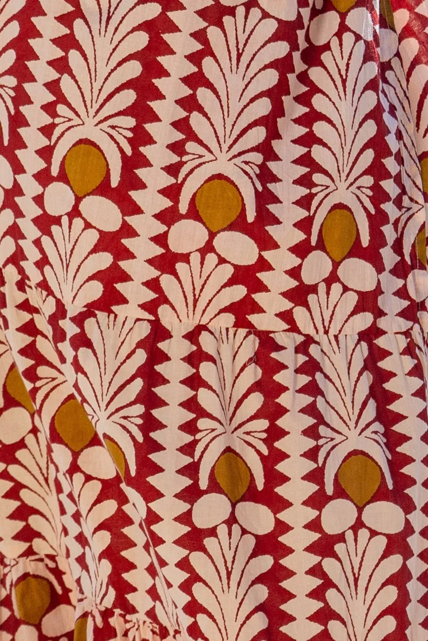 Coral Cotton Eshe Skirt