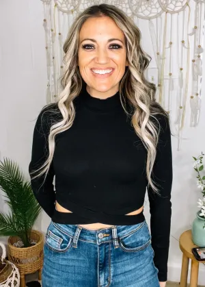 Cross Wrap Cut Out Top
