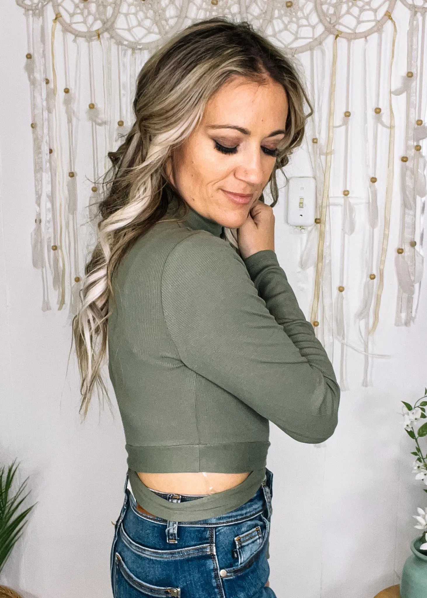 Cross Wrap Cut Out Top