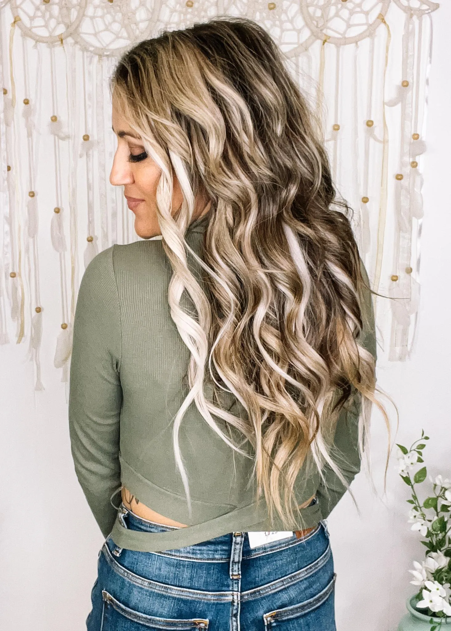 Cross Wrap Cut Out Top