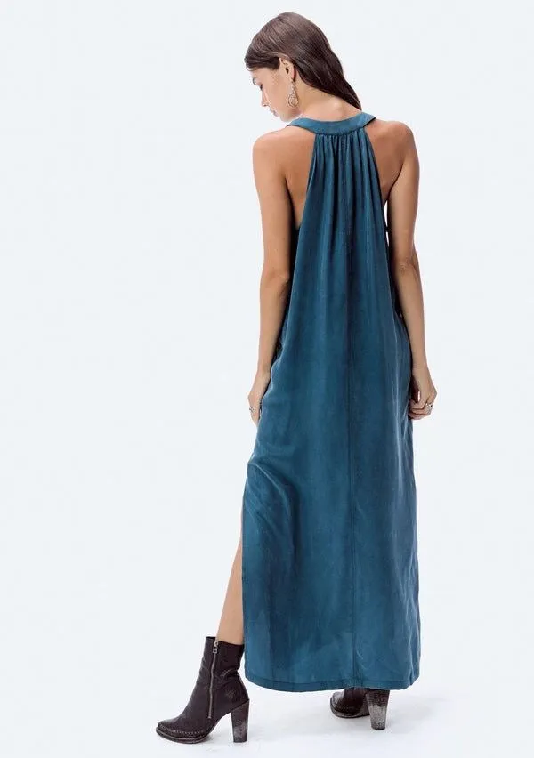 Cupro Halter Maxi Dress