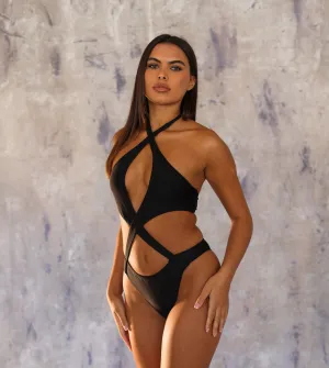 Cut out plunge swimsuit