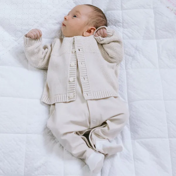 Cypress Stone Knit Baby Cardigan