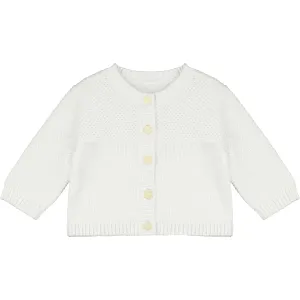 Cypress White Knit Baby Cardigan