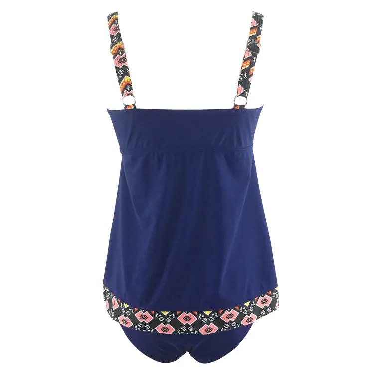 Dana Blue Triangle Print Tankini