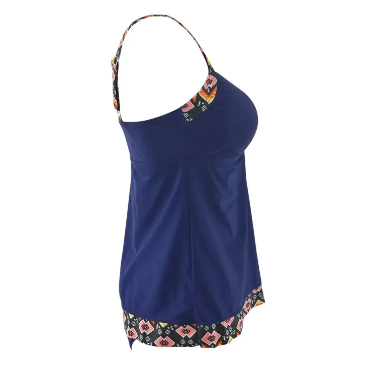 Dana Blue Triangle Print Tankini