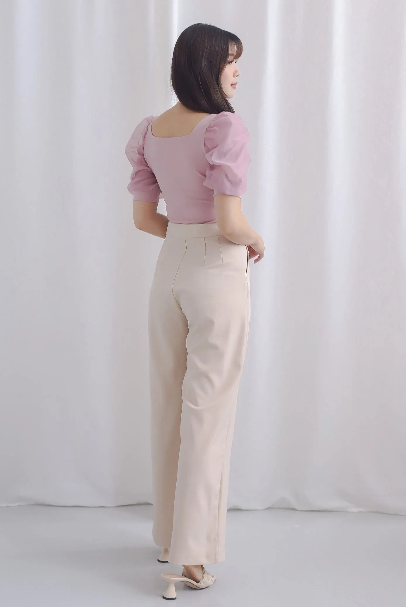 Devynn Palazzo Pants In Ecru