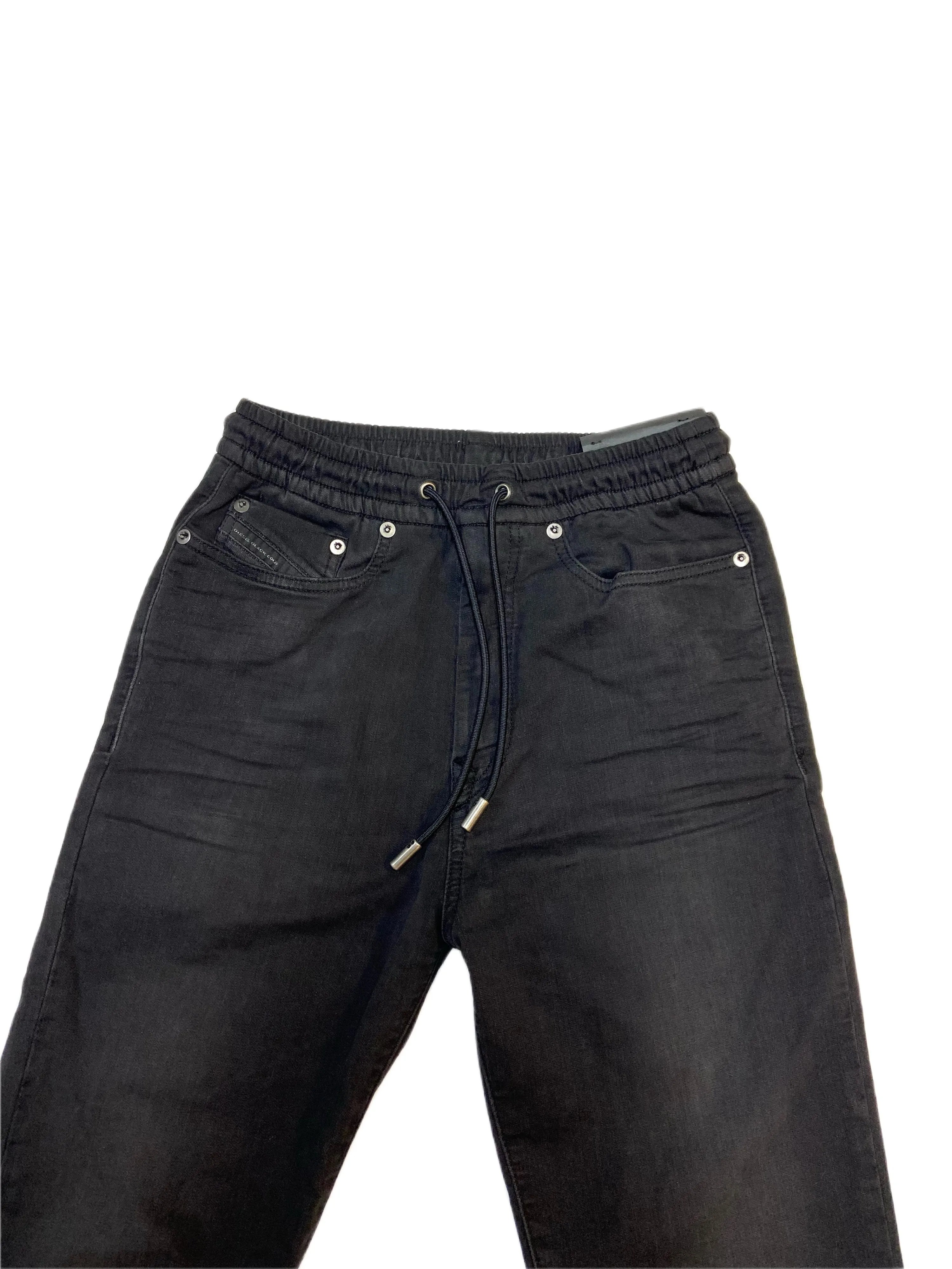 DIESEL BLACK GOLD Men's Black Slim Leg Denim Jogger Pants Sz 26 NWT