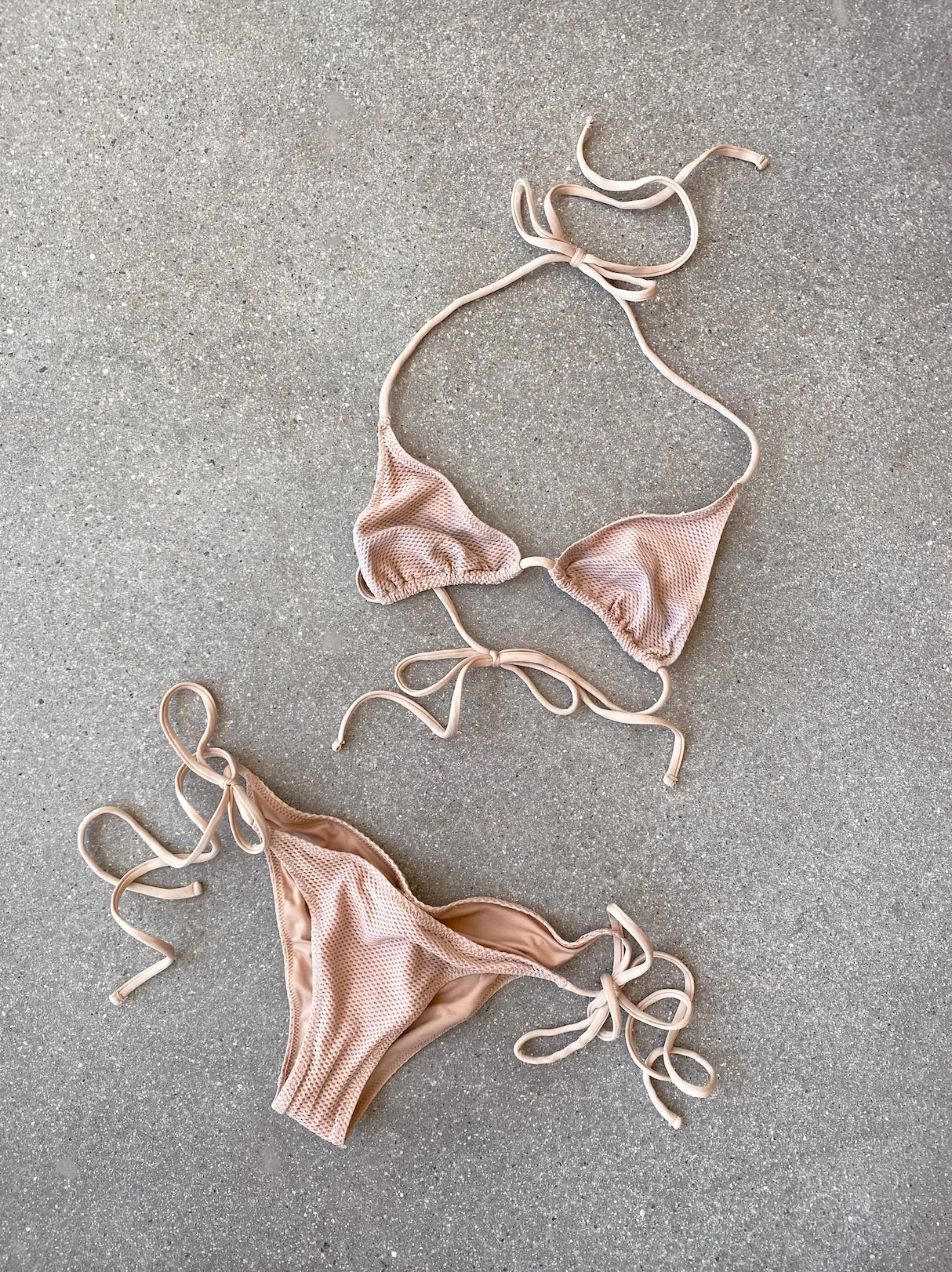 Dorado Bikini Bottom - Nude Waffle