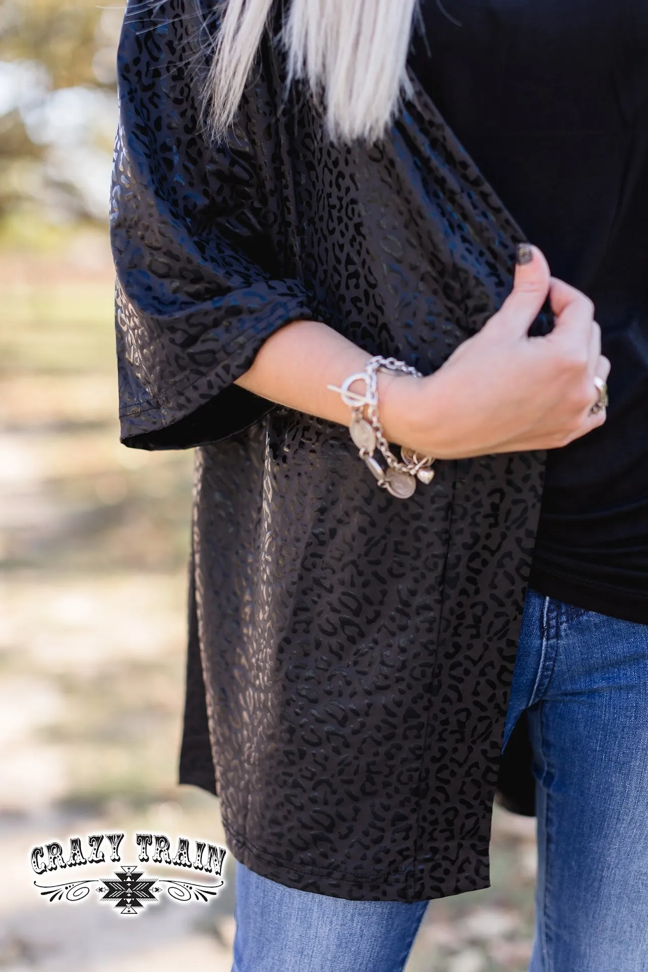DREAM ON KIMONO {BLACK LEOPARD}