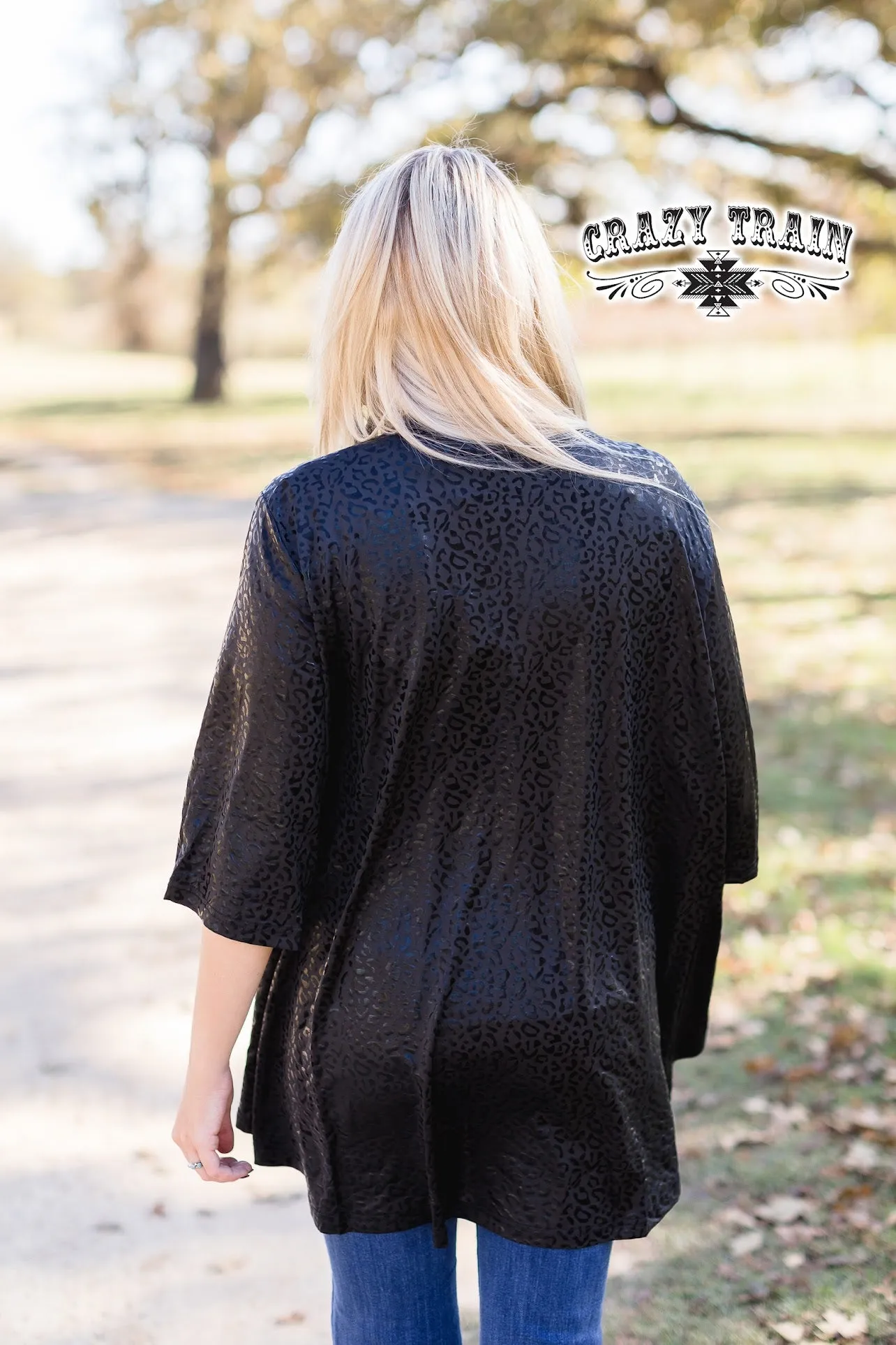 DREAM ON KIMONO {BLACK LEOPARD}