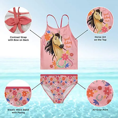 Dreamwave Girls' Spirit Two Piece Swimsuit Bathing Suit Bathingsuit 6X