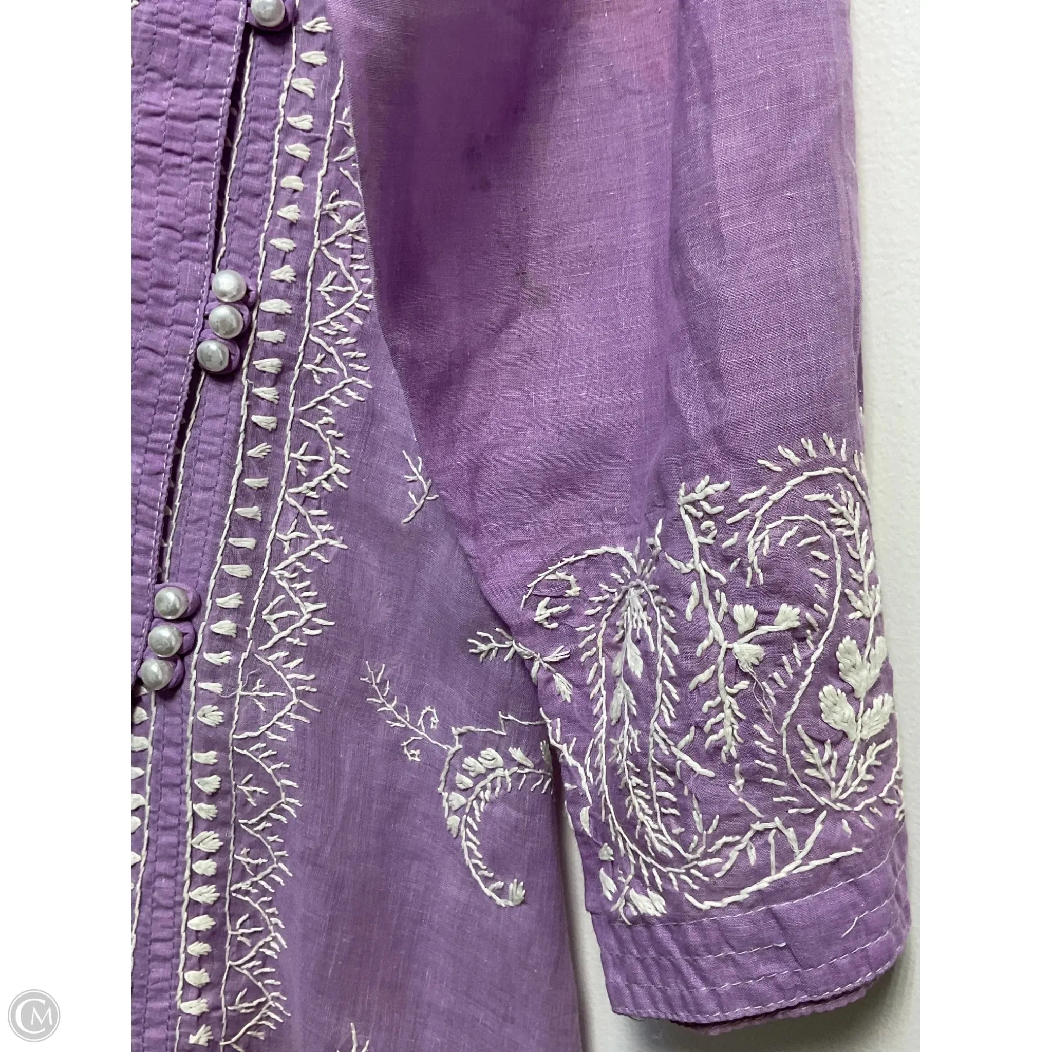 Dress Casual Maxi By Clothes Mentor In Purple & White, Size: L