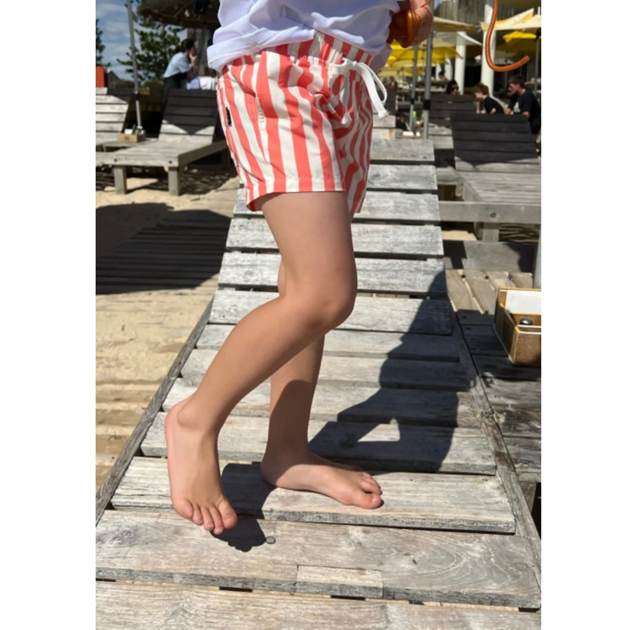 Eco-swim Boardshorts - Coral Stripe