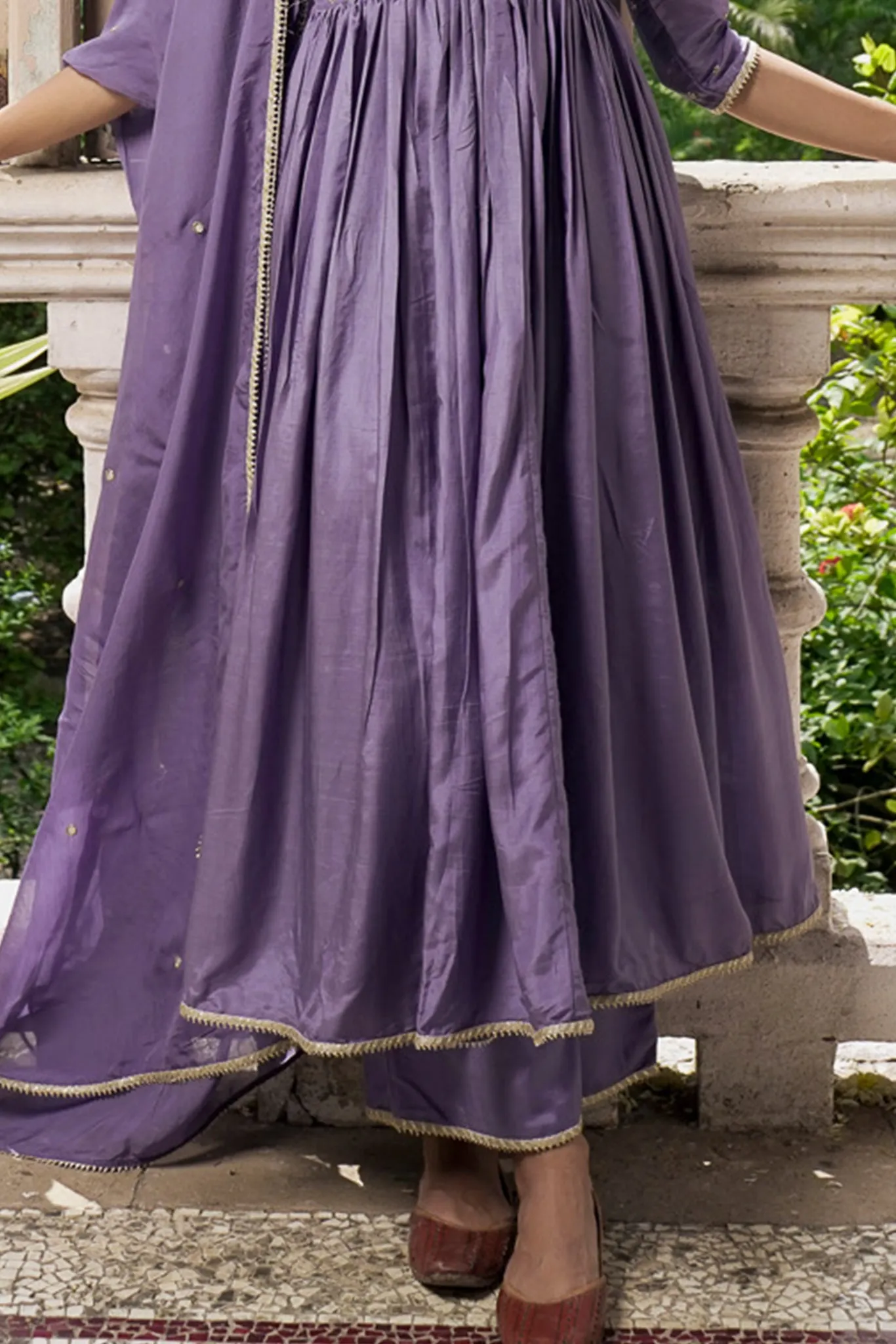 Elegant Greyish Blue Royal Viscose Muslin Suit Set with Organza Dupatta