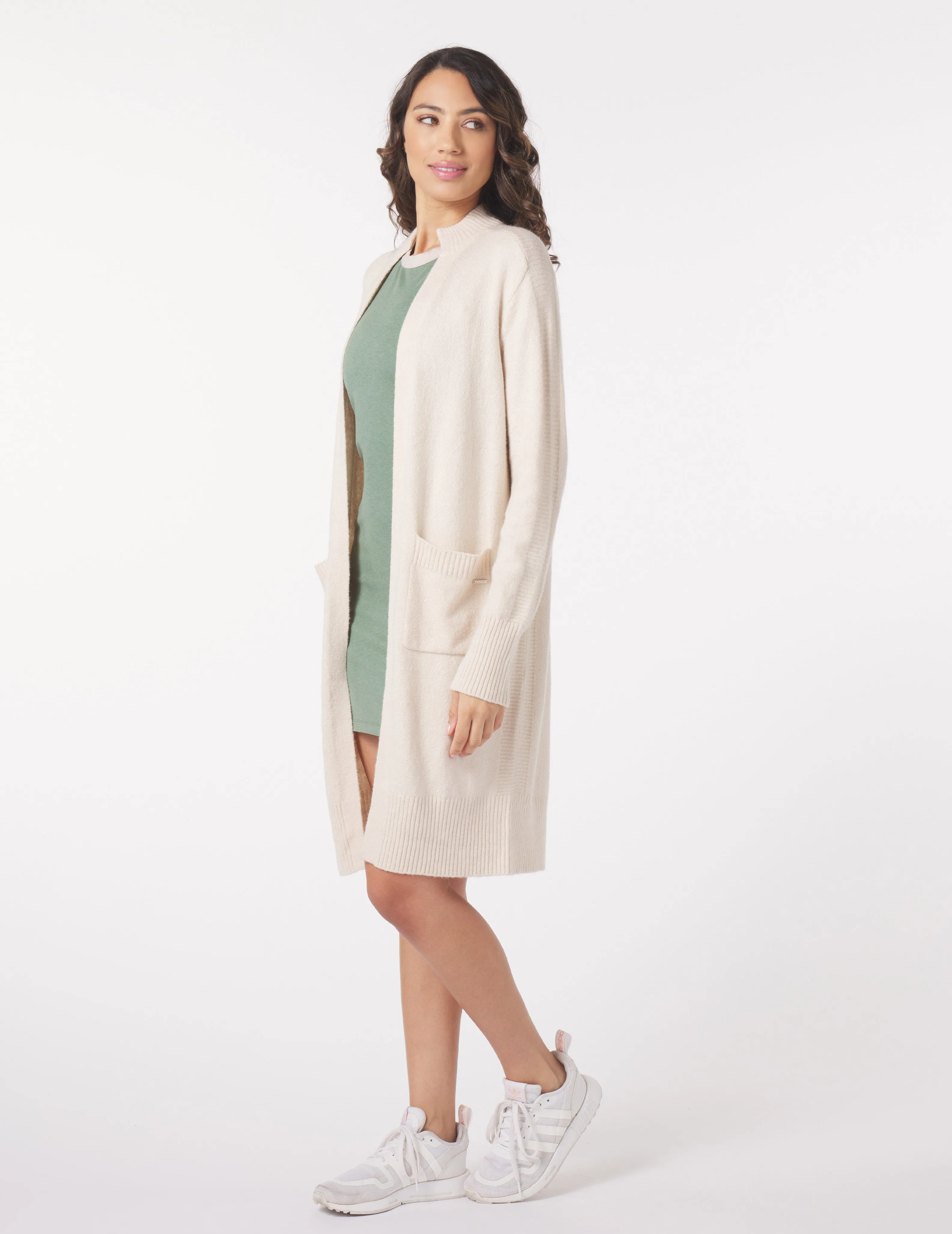 Elevated Cardigan: Oatmilk