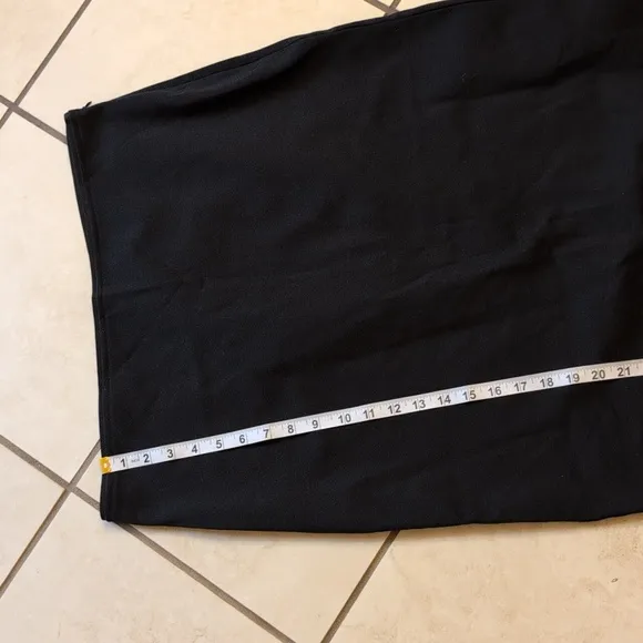 Everlane The Dream Maxi Skirt Black Organic Cotton Back Slit Size XL