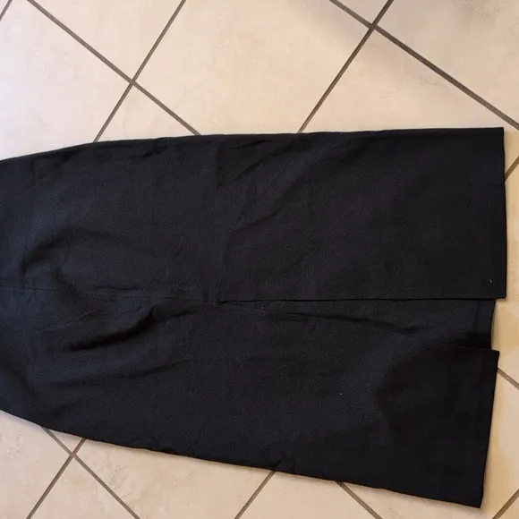 Everlane The Dream Maxi Skirt Black Organic Cotton Back Slit Size XL