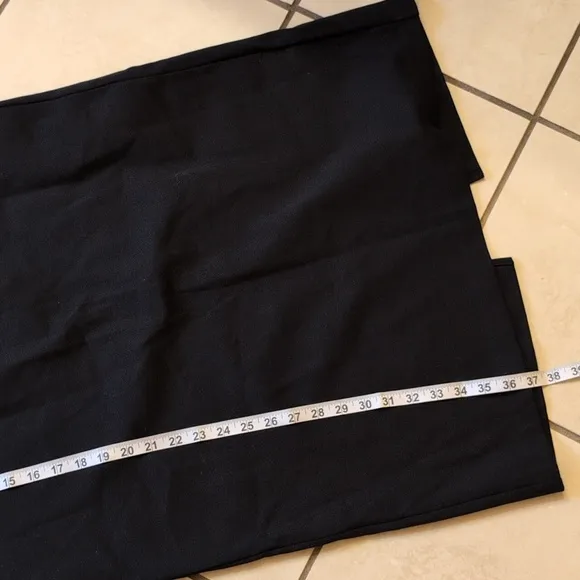 Everlane The Dream Maxi Skirt Black Organic Cotton Back Slit Size XL