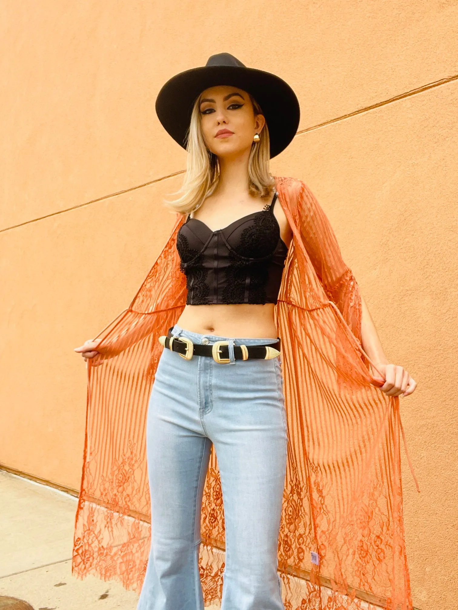 Fabiola Orange Cardigan